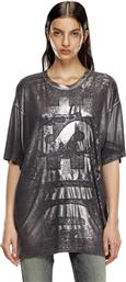 ΓΥΝΑΙΚΕΙΟ T-SHIRT ΜΕ LOGO PRINT OVERSIZED FIT ''T-BUXT'' - W24A153870DPAN ΜΑΥΡΟ DIESEL