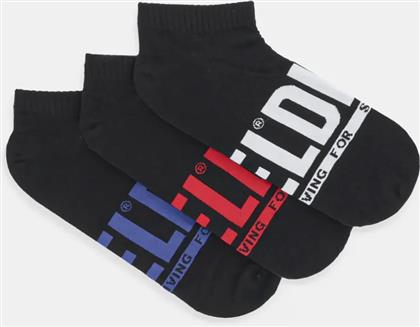 ΚΑΛΤΣΕΣ SKM-GOST-THREEPACK SOCKS 3-PACK ΧΡΩΜΑ: ΜΑΥΡΟ, 00SI8H.0EGBH DIESEL