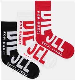 ΚΑΛΤΣΕΣ SKM-RAY 3-PACK ΧΡΩΜΑ: ΚΟΚΚΙΝΟ, 00SAYJ.0IQAU DIESEL