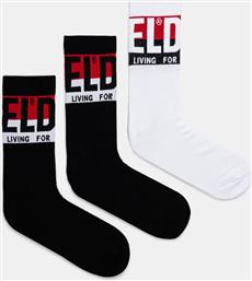 ΚΑΛΤΣΕΣ SKM-RAY-THREEPACK SOCKS 3-PACK ΧΡΩΜΑ: ΜΑΥΡΟ, 00SAYJ.0IQAR DIESEL