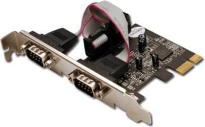 CONTROLLER PCIE 2X D-SUB9 SERIAL PORTS + LOWPROFILE RETAIL DIGITUS