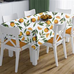 ΑΛΕΚΙΑΣΤΟ ΤΡΑΠΕΖΟΜΑΝΤΗΛΟ (180X300) ORANGES 474 WHITE-ORANGE DIMCOL