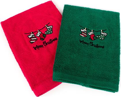 ΧΡΙΣΤΟΥΓΕΝΝΙΑΤΙΚΕΣ ΠΕΤΣΕΤΕΣ (ΣΕΤ 2ΤΜΧ) CHRISTMAS SOCKS RED-GREEN DIMCOL