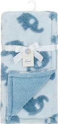 ΚΟΥΒΕΡΤΑ FLEECE ΑΓΚΑΛΙΑΣ (75X100) ΜΕ ΓΟΥΝΑΚΙ ELEPHANT 08 SKY BLUE DIMCOL