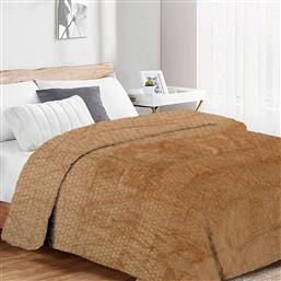 ΚΟΥΒΕΡΤΑ FLEECE ΥΠΕΡΔΙΠΛΗ (220X240) BRICK 02 BEIGE DIMCOL