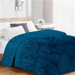 ΚΟΥΒΕΡΤΑ FLEECE ΥΠΕΡΔΙΠΛΗ (220X240) BRICK 03 PETROL DIMCOL