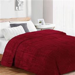 ΚΟΥΒΕΡΤΑ FLEECE ΥΠΕΡΔΙΠΛΗ (220X240) BRICK 04 BORDEAUX DIMCOL