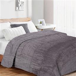 ΚΟΥΒΕΡΤΑ FLEECE ΥΠΕΡΔΙΠΛΗ (220X240) BRICK 06 GREY DIMCOL