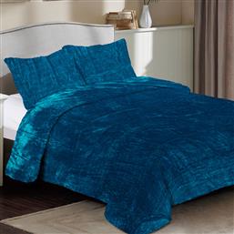 ΚΟΥΒΕΡΤΑ FLEECE ΥΠΕΡΔΙΠΛΗ (220X240) SOLID 03 PETROL DIMCOL