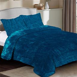 ΚΟΥΒΕΡΤΑ FLEECE ΜΟΝΗ (160X220) SOLID 03 PETROL DIMCOL