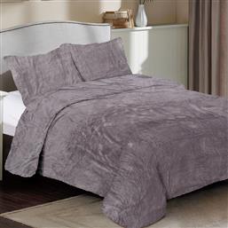 ΚΟΥΒΕΡΤΑ FLEECE ΜΟΝΗ (160X220) SOLID 06 GREY DIMCOL