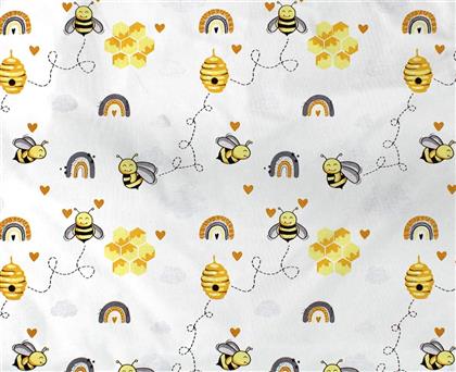 ΠΑΝΑ ΧΑΣΕΣ BEBE ΒΑΜΒΑΚΕΡΗ 80X80ΕΚ. HONEY BEE 545 WHITE-YELLOW (ΥΦΑΣΜΑ: ΒΑΜΒΑΚΙ 100%, ΧΡΩΜΑ: ΛΕΥΚΟ) - - 31111328031 DIMCOL από το 24HOME