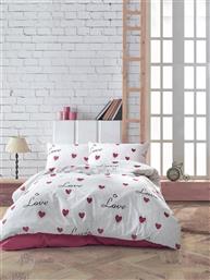 ΠΑΠΛΩΜΑ POLYCOTTON ΜΟΝΟ 160X240ΕΚ. ΕΡΩΣ 301 WHITE-RED (ΧΡΩΜΑ: ΛΕΥΚΟ, ΥΦΑΣΜΑ: 70% ΒΑΜΒΑΚΙ-30% POLYESTER, ΜΕΓΕΘΟΣ: ΜΟΝΑ) - - 33311123045 DIMCOL