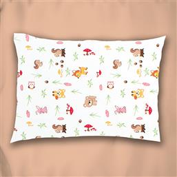 ΠΑΙΔΙΚΗ ΜΑΞΙΛΑΡΟΘΗΚΗ (50X70) ANIMALS 571 WHITE - PINK DIMCOL
