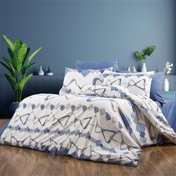 ΣΕΝΤΟΝΙΑ ΥΠΕΡΔΙΠΛΑ (ΣΕΤ 240X270) ΔΑΡΕΙΑ 489 WHITE-BLUE DIMCOL