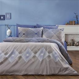 ΣΕΝΤΟΝΙΑ ΥΠΕΡΔΙΠΛΑ (ΣΕΤ 240X270) ΚΑΛΛΙΡΟΗ 604 GREY-BLUE DIMCOL