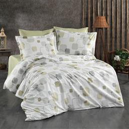 ΣΕΝΤΟΝΙΑ ΥΠΕΡΔΙΠΛΑ (ΣΕΤ 240X270) ΜΕΛΙΝΑ 708 WHITE-OLIVE DIMCOL