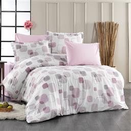 ΣΕΝΤΟΝΙΑ ΥΠΕΡΔΙΠΛΑ (ΣΕΤ 240X270) ΜΕΛΙΝΑ 709 WHITE-LILAC DIMCOL