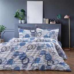 ΣΕΝΤΟΝΙΑ ΜΟΝΑ (ΣΕΤ 160X240) ΔΙΩΝΗ 602 WHITE-BLUE DIMCOL