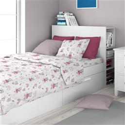 ΣΕΤ ΣΕΝΤΟΝΙΑ 2ΤΜΧ ΒΑΜΒΑΚΕΡΑ ΜΟΝΑ 160X240ΕΚ. CLOUDY BEAR 582 WHITE-PINK (ΥΦΑΣΜΑ: ΒΑΜΒΑΚΙ 100%, ΤΥΠΟΣ ΚΑΤΩΣΕΝΤΟΝΟΥ: ΧΩΡΙΣ ΛΑΣΤΙΧΟ, ΧΡΩΜΑ: ΛΕΥΚΟ) - - 32112123062 DIMCOL
