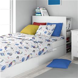 ΣΕΤ ΣΕΝΤΟΝΙΑ 2ΤΜΧ ΒΑΜΒΑΚΕΡΑ ΜΟΝΑ 160X240ΕΚ. SPACE MISSION 184 WHITE-BLUE (ΥΦΑΣΜΑ: ΒΑΜΒΑΚΙ 100%, ΤΥΠΟΣ ΚΑΤΩΣΕΝΤΟΝΟΥ: ΧΩΡΙΣ ΛΑΣΤΙΧΟ, ΧΡΩΜΑ: ΛΕΥΚΟ) - - 32112123051 DIMCOL