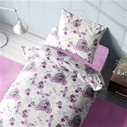 ΣΕΤ ΣΕΝΤΟΝΙΑ 3ΤΜΧ ΠΑΙΔΙΚΑ POLYCOTTON ΜΟΝΑ 160X240ΕΚ. PRINCESS 389 WHITE-LILAC (ΤΥΠΟΣ ΚΑΤΩΣΕΝΤΟΝΟΥ: ΧΩΡΙΣ ΛΑΣΤΙΧΟ, ΧΡΩΜΑ: ΛΕΥΚΟ, ΥΦΑΣΜΑ: 70% ΒΑΜΒΑΚΙ-30% POLYESTER) - - 32312223008 DIMCOL