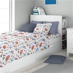 ΣΕΤ ΣΕΝΤΟΝΙΑ 3ΤΜΧ ΒΑΜΒΑΚΕΡΑ ΜΟΝΑ 160X240ΕΚ. DINOSAUR 519 WHITE-BLUE (ΥΦΑΣΜΑ: ΒΑΜΒΑΚΙ 100%, ΤΥΠΟΣ ΚΑΤΩΣΕΝΤΟΝΟΥ: ΧΩΡΙΣ ΛΑΣΤΙΧΟ, ΧΡΩΜΑ: ΛΕΥΚΟ) - - 32112223060 DIMCOL