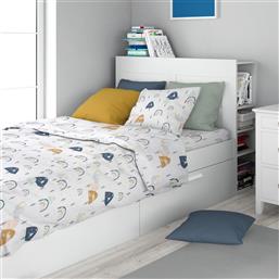 ΣΕΤ ΣΕΝΤΟΝΙΑ 3ΤΜΧ ΒΑΜΒΑΚΕΡΑ ΜΟΝΑ 160X240ΕΚ. RAINBOW 574 WHITE-BLUE (ΥΦΑΣΜΑ: ΒΑΜΒΑΚΙ 100%, ΤΥΠΟΣ ΚΑΤΩΣΕΝΤΟΝΟΥ: ΧΩΡΙΣ ΛΑΣΤΙΧΟ, ΧΡΩΜΑ: ΛΕΥΚΟ) - - 32112223053 DIMCOL