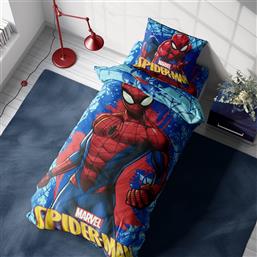 ΣΕΤ ΣΕΝΤΟΝΙΑ 4ΤΜΧ ΒΑΜΒΑΚΕΡΑ ΜΟΝΑ 160X240ΕΚ. SPIDERMAN 714 ELECTRIC BLUE MARVEL (ΥΦΑΣΜΑ: ΒΑΜΒΑΚΙ 100%, ΤΥΠΟΣ ΚΑΤΩΣΕΝΤΟΝΟΥ: ΧΩΡΙΣ ΛΑΣΤΙΧΟ, ΧΡΩΜΑ: ΤΥΡΚΟΥΑΖ, ΜΕΓΕΘΟΣ: ΣΕΤ) - - 54162323004 DIMCOL