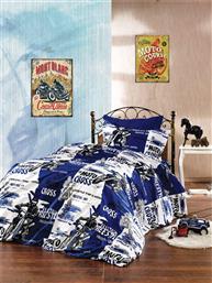 ΣΕΤ ΣΕΝΤΟΝΙΑ POLYCOTTON ΜΟΝΑ 160X240ΕΚ. MOTOCROSS 289 BLUE (ΤΥΠΟΣ ΚΑΤΩΣΕΝΤΟΝΟΥ: ΧΩΡΙΣ ΛΑΣΤΙΧΟ, ΧΡΩΜΑ: ΜΠΛΕ, ΥΦΑΣΜΑ: 70% ΒΑΜΒΑΚΙ-30% POLYESTER) - - 32312223006 DIMCOL