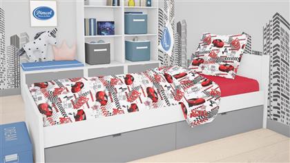 ΣΕΤ ΣΕΝΤΟΝΙΑ POLYCOTTON ΜΟΝΑ 160X240ΕΚ. SPEED RACER 290 (ΤΥΠΟΣ ΚΑΤΩΣΕΝΤΟΝΟΥ: ΧΩΡΙΣ ΛΑΣΤΙΧΟ, ΧΡΩΜΑ: ΛΕΥΚΟ, ΥΦΑΣΜΑ: 70% ΒΑΜΒΑΚΙ-30% POLYESTER) - - 1924685225029098 DIMCOL