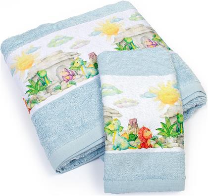 ΒΡΕΦΙΚΕΣ ΠΕΤΣΕΤΕΣ (ΣΕΤ 2ΤΜΧ) DINOSAURS 310 SKY BLUE DIMCOL