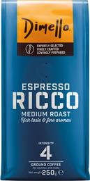 ΚΑΦΕΣ ESPRESSO RICCO ΑΛΕΣΜΕΝΟΣ 250G DIMELLO