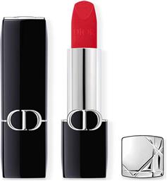 ROUGE LIPSTICK - COMFORT AND LONG WEAR - HYDRATING FLORAL LIP CARE 666 ROUGE EN DIABLE VELVET FINISH DIOR