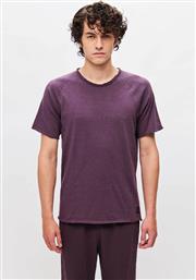 ΑΝΔΡΙΚΟ T-SHIRT ΜΟΝΟΧΡΩΜΟ REGULAR FIT - DLMT000598 ΜΟΒ DIRTY LAUNDRY