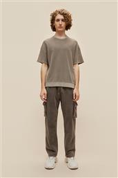 ΑΝΔΡΙΚΟ TEXTURED T-SHIRT RELAXED FIT - DLMT000526 ΚΑΦΕ ΑΝΟΙΧΤΟ DIRTY LAUNDRY