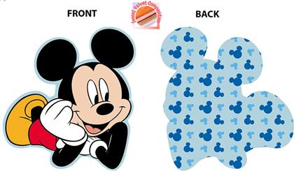 ΔΙΑΚΟΣΜΗΤΙΚΟ ΜΑΞΙΛΑΡΙ ΒΕΛΟΥΤΕ 2 ΟΨΕΩΝ DIMCOL MICKEY 694 SKY BLUE 20CM DISNEY