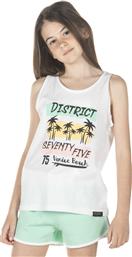 121KGTA-940 TSHIRT-091 ΛΕΥΚΟ DISTRICT75