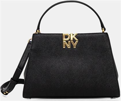 ΔΕΡΜΑΤΙΝΗ ΤΣΑΝΤΑ FOSTER ΧΡΩΜΑ: ΜΑΥΡΟ, R52D1L92 DKNY