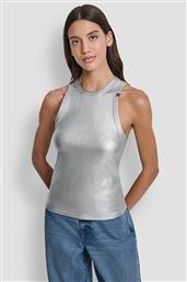 ΓΥΝΑΙΚΕΙΑ ΑΜΑΝΙΚΗ ΜΠΛΟΥΖΑ RIBBED - DJ5T1566 ΑΣΗΜΙ DKNY