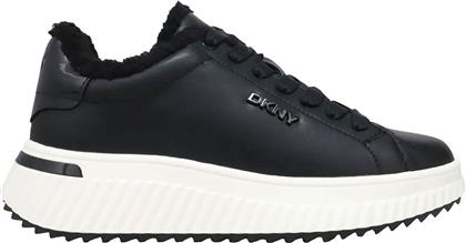 ΓΥΝΑΙΚΕΙΑ ΔΕΡΜΑΤΙΝΑ SNEAKERS ''LARALINE'' - K4432911 ΜΑΥΡΟ DKNY από το NOTOS