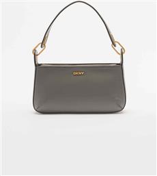 ΓΥΝΑΙΚΕΙΑ ΔΕΡΜΑΤΙΝΗ ΤΣΑΝΤΑ ΧΕΙΡΟΣ/CROSSBODY ''BELEN'' - R44EKI56 ΓΚΡΙ DKNY