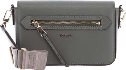 ΓΥΝΑΙΚΕΙΑ ΔΕΡΜΑΤΙΝΗ ΤΣΑΝΤΑ CROSSBODY ''BRYANT'' - R42E3E21 ΛΑΔΙ DKNY