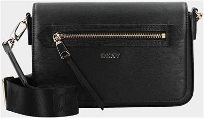 ΓΥΝΑΙΚΕΙΑ ΔΕΡΜΑΤΙΝΗ ΤΣΑΝΤΑ CROSSBODY ''BRYANT'' - R42E3E21 ΜΑΥΡΟ DKNY