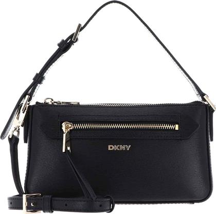 ΓΥΝΑΙΚΕΙΑ ΔΕΡΜΑΤΙΝΗ ΤΣΑΝΤΑ CROSSBODY/ΧΕΙΡΟΣ ''BRYANT AVE'' - R42HKE18 ΜΑΥΡΟ DKNY