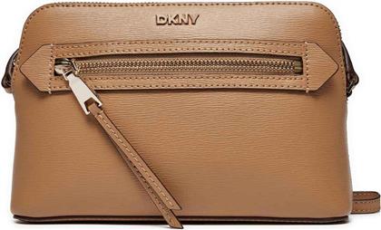 ΓΥΝΑΙΚΕΙΑ ΔΕΡΜΑΤΙΝΗ ΤΣΑΝΤΑ CROSSBODY ΜΕ ΜΕΤΑΛΛΙΚΟ LOGO ''BRYANT'' - R42EKE17 ΚΑΜΗΛΟ DKNY