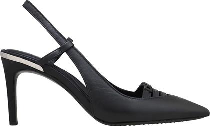 ΓΥΝΑΙΚΕΙΑ SLINGBACKS ΜΕ ΜΕΤΑΛΛΙΚΟ ΛΟΓΟΤΥΠ ''MALDEN'' - K1500466 ΜΑΥΡΟ DKNY