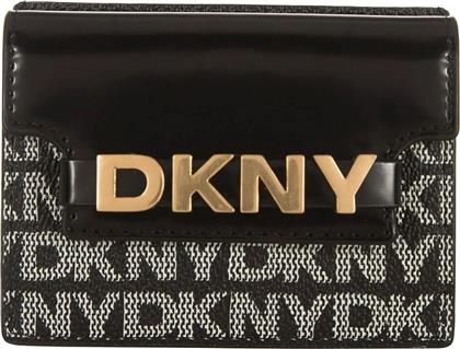 ΓΥΝΑΙΚΕΙΑ ΘΗΚΗ ΓΙΑ ΚΑΡΤΕΣ ΜΕ ΜΕΤΑΛΛΙΚΟ ΛΟΓΟΤΥΠΟ ''AVRIL'' - R52Z5M22 ΜΑΥΡΟ DKNY