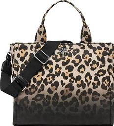 ΓΥΝΑΙΚΕΙΑ ΤΣΑΝΤΑ ΧΕΙΡΟΣ ΜΕ LEOPARD PRINT ''HADLEE'' - R52ALC80 ΜΠΕΖ DKNY