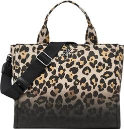 ΓΥΝΑΙΚΕΙΑ ΤΣΑΝΤΑ ΧΕΙΡΟΣ ΜΕ LEOPARD PRINT ''HADLEE'' - R52ALR57 ΜΠΕΖ DKNY